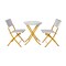 Flash Furniture 3PC Navy/White PE Rattan Folding Bistro Set FV-FWA085-NVY-WHT-GG - alternate 2